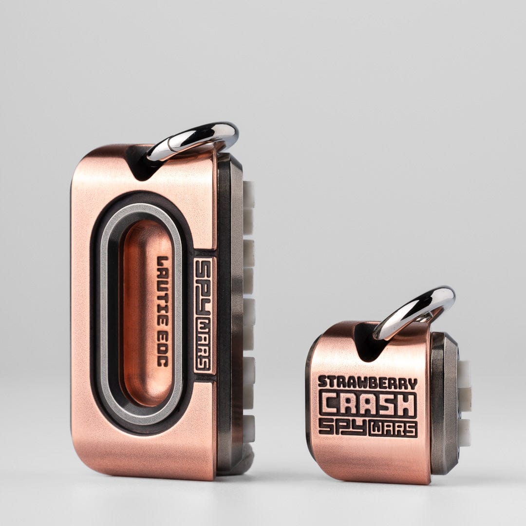 EDC Bead – LAUTIE Beetle Crash & Strawberry Crash | Zirconium Stainless Steel Copper Lanyard Pendant