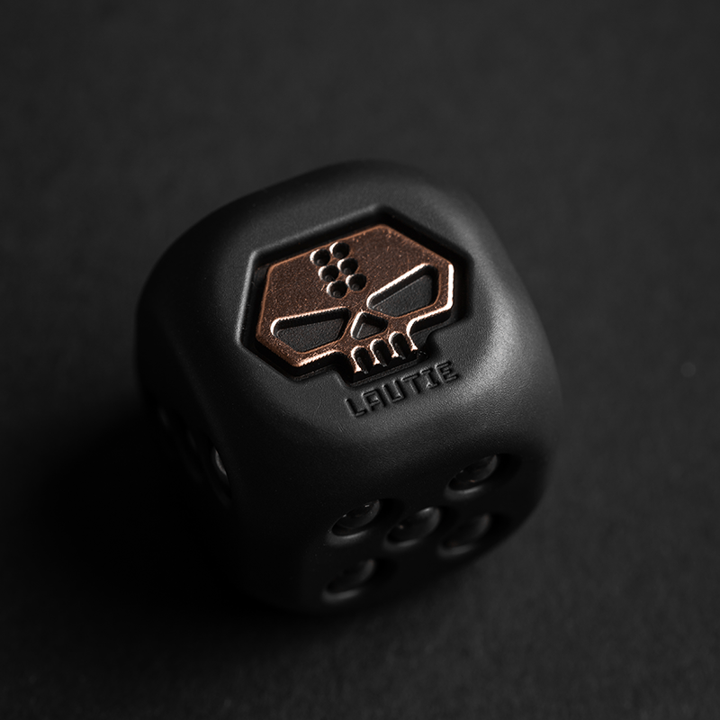 EDC Pendant – LAUTIE Warrior Monk Metal Dice | Stainless Steel Zirconium Copper Titanium