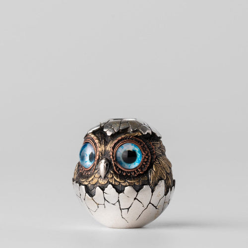 Knife Bead – LY EDC Owl Eggshell Lanyard Bead | Brass 925 Silver Cupronickel EDC Pendant