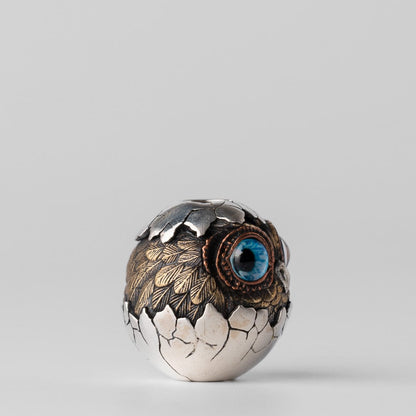 Knife Bead – LY EDC Owl Eggshell Lanyard Bead | Brass 925 Silver Cupronickel EDC Pendant