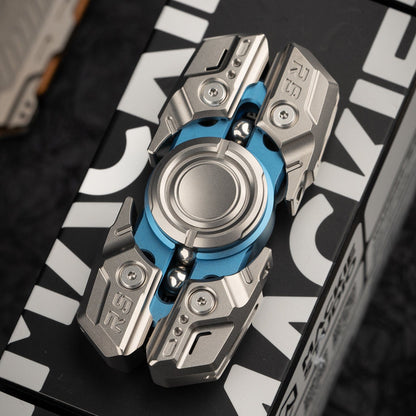 Fidget Spinner – MACKIE Star Ship 2.0 | Blasted Titanium Polished Zirconium EDC