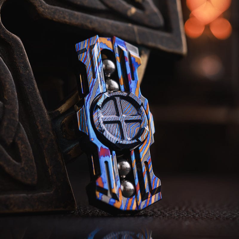 Gyroscope Toy – MACKIE Holy Sword EDC | Titanium Zirconium Mokuti Copper Fidget Spinner