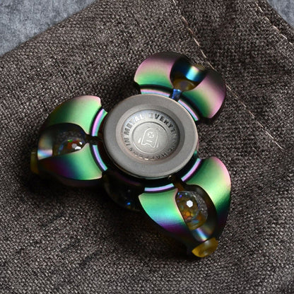 Fidget Spinner – Metilis Star Fall | Stainless Steel Titanium Mokume EDC Spinner