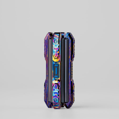 Mechanical Slider – MH EDC Rail Striker | Damascus Mokuti Mokume Zircuti
