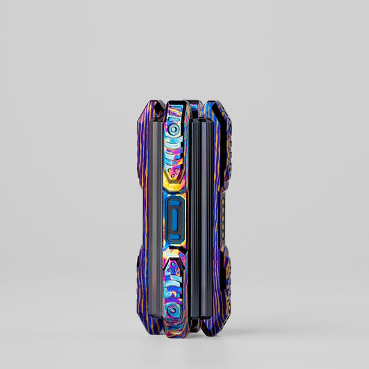 Mechanical Slider – MH EDC Rail Striker | Damascus Mokuti Mokume Zircuti