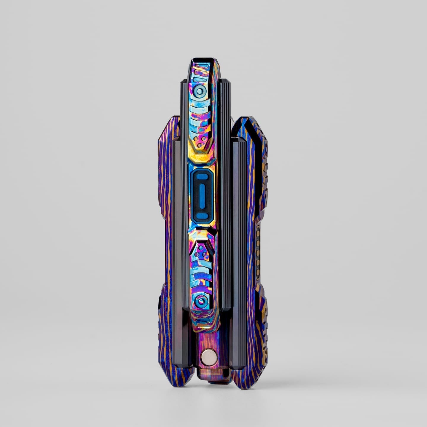 Mechanical Slider – MH EDC Rail Striker | Damascus Mokuti Mokume Zircuti
