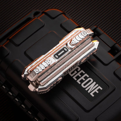Mechanical Slider – MH EDC Rail Striker | Damascus Mokuti Mokume Zircuti