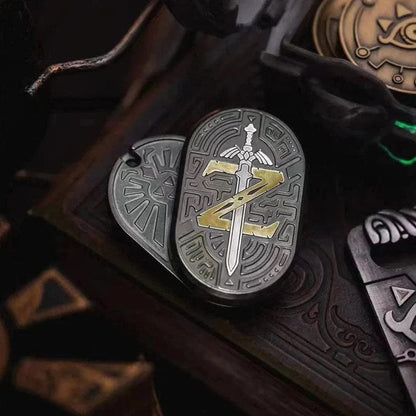 Mechanical Slider – MOT Groove | Titanium Zirconium Dragon EDC Push Slider