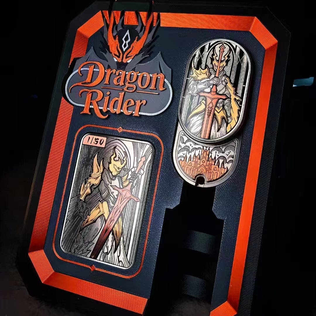 Mechanical Slider – MOT Groove | Titanium Zirconium Dragon EDC Push Slider