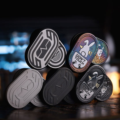 Tactile Slider – MOT MIX | Mokuti Zircuti Mokume Zirconium EDC Push Slider
