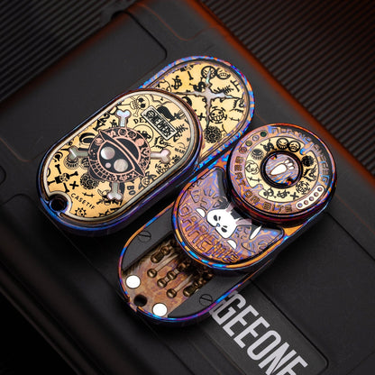 Tactile Slider – MOT MIX | Mokuti Zircuti Mokume Zirconium EDC Push Slider