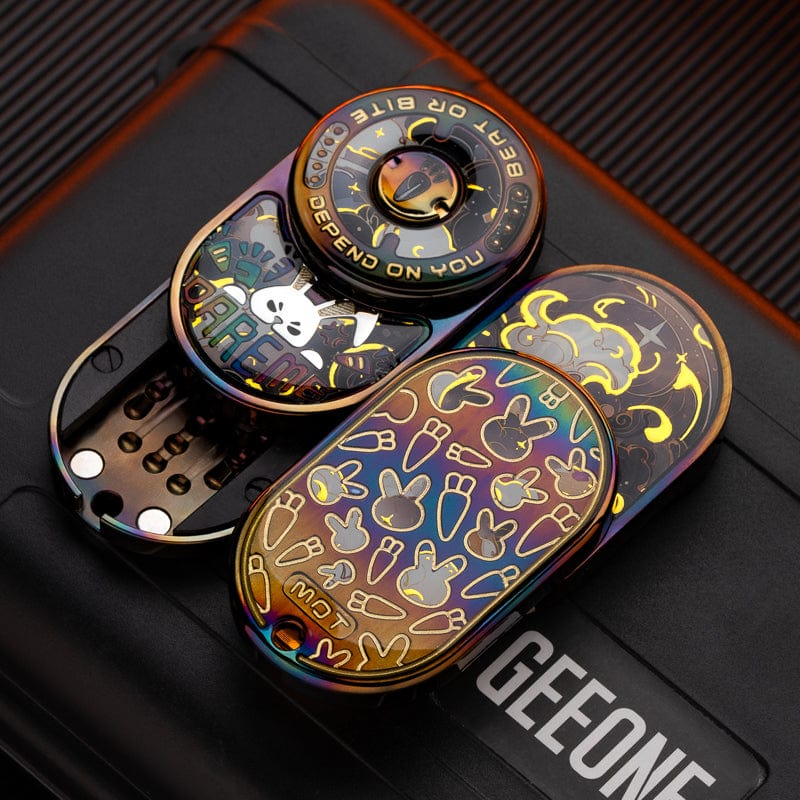 Tactile Slider – MOT MIX | Mokuti Zircuti Mokume Zirconium EDC Push Slider