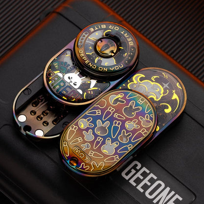 Tactile Slider – MOT MIX | Mokuti Zircuti Mokume Zirconium EDC Push Slider