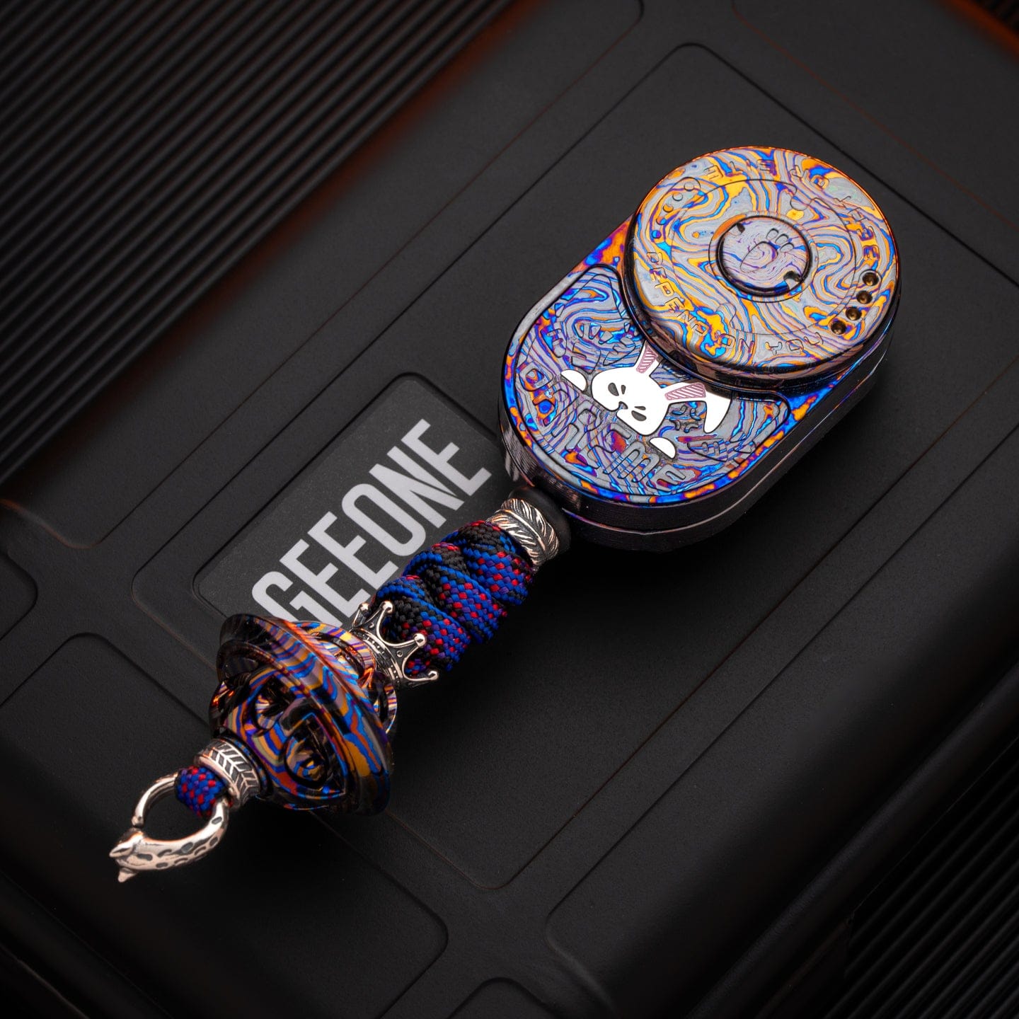 Tactile Slider – MOT MIX | Mokuti Zircuti Mokume Zirconium EDC Push Slider