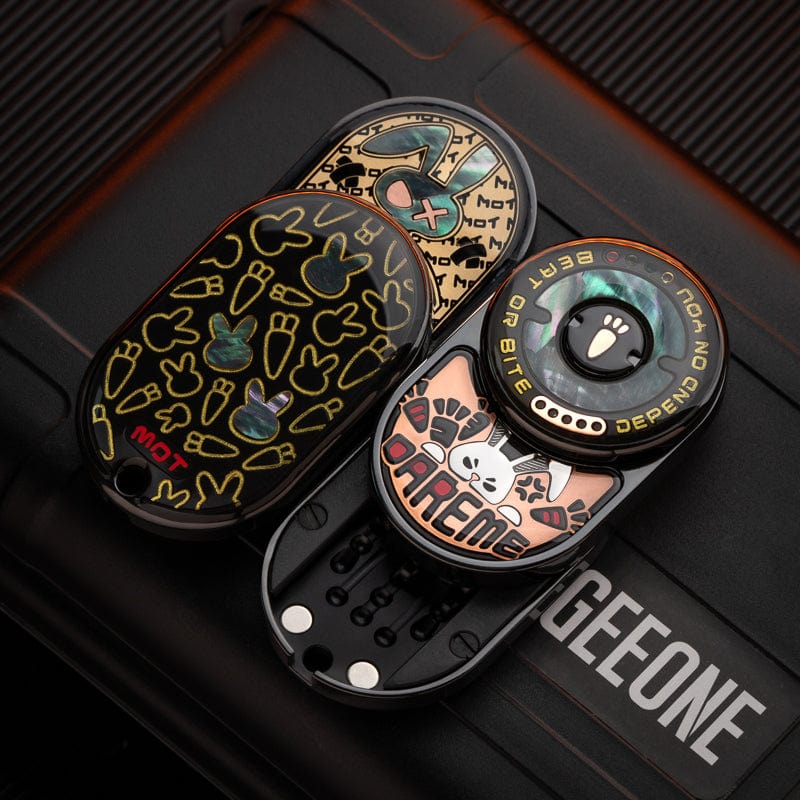 Tactile Slider – MOT MIX | Mokuti Zircuti Mokume Zirconium EDC Push Slider