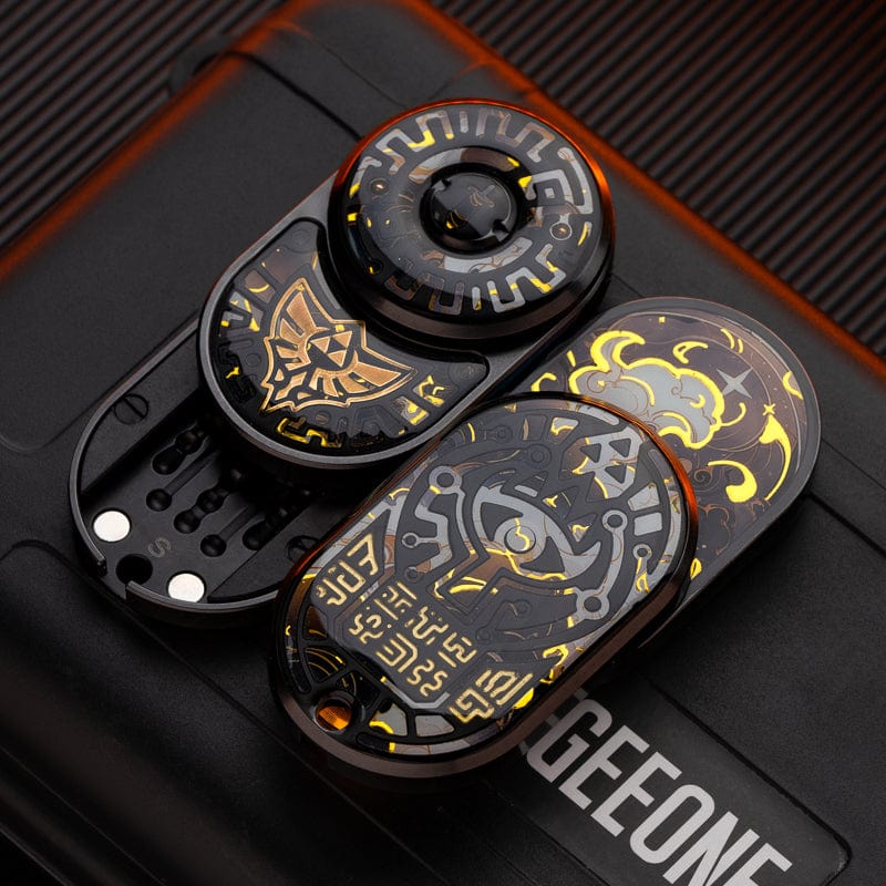 Tactile Slider – MOT MIX | Mokuti Zircuti Mokume Zirconium EDC Push Slider