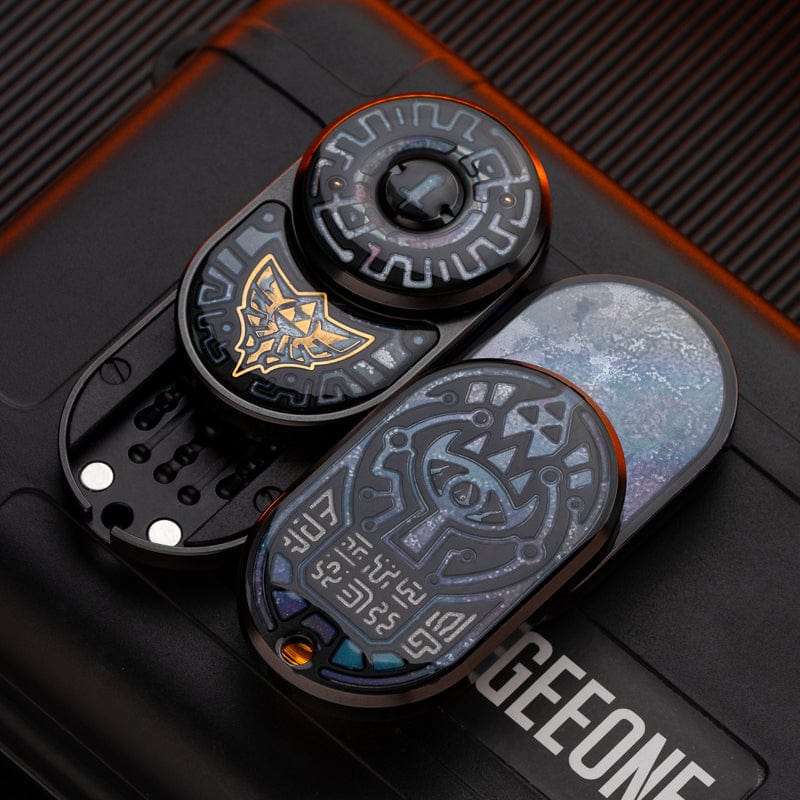 Tactile Slider – MOT MIX | Mokuti Zircuti Mokume Zirconium EDC Push Slider