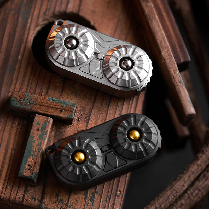 Zipper Pull – MOT OWL Lanyard Bead | Stainless Steel Blackened Crystal Shell EDC Pendant