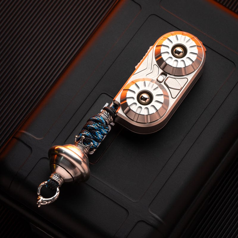 Zipper Pull – MOT OWL Lanyard Bead | Stainless Steel Blackened Crystal Shell EDC Pendant