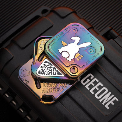 Fidget Spinner – MOT SNAP | Zirconium Oil Slick Blackened Golden Mokuti EDC