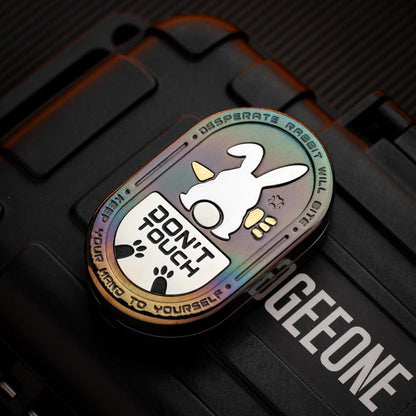Mechanical Slider – MOT Groove | Titanium Zirconium Dragon EDC Push Slider