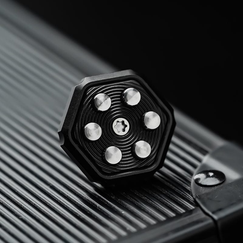 Slider Fidget Toy – MUYI Musketeer | Damascus Titanium Zirconium Glow EDC Modular