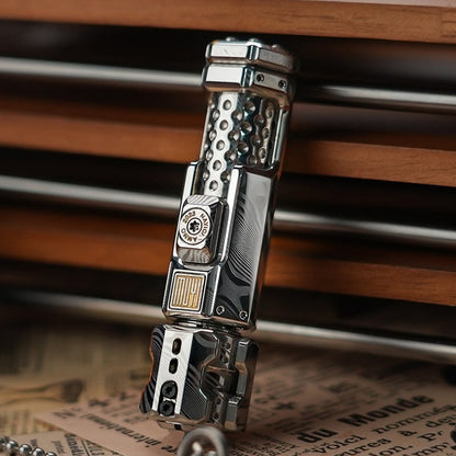 Slider Fidget Toy – MUYI Musketeer | Damascus Titanium Zirconium Glow EDC Modular