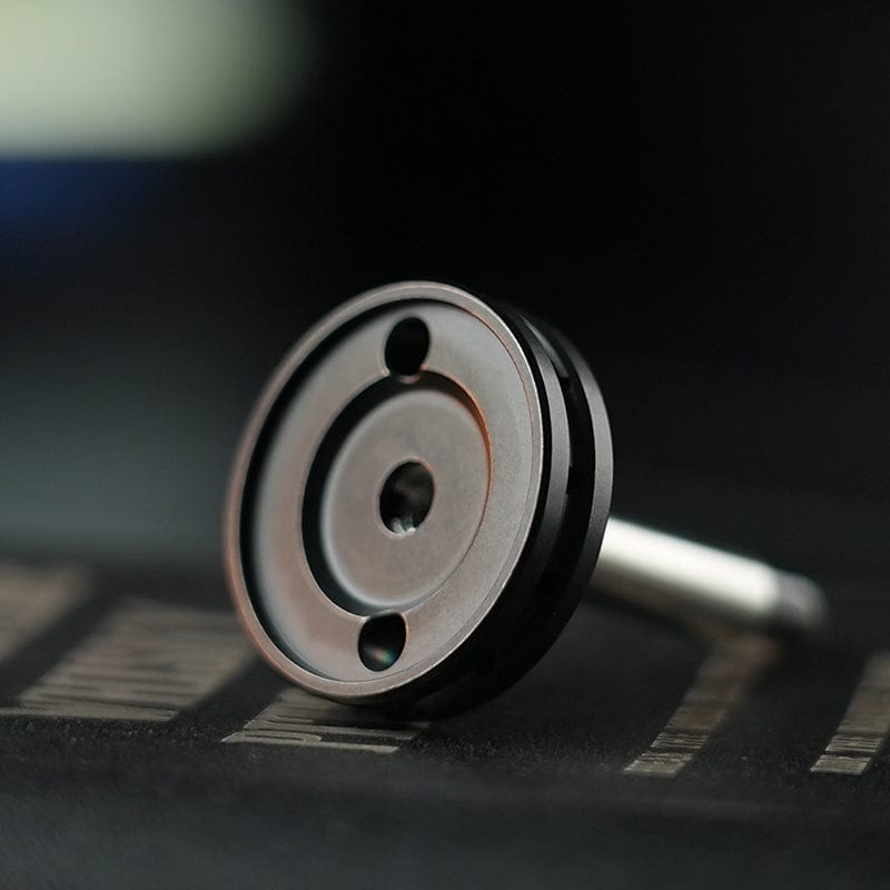 EDC Pendant – MUYI Sonic Mecha Bead | Stainless Steel Zirconium Blackened Titanium Damasteel Knife Bead