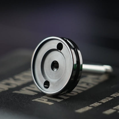 EDC Pendant – MUYI Sonic Mecha Bead | Stainless Steel Zirconium Blackened Titanium Damasteel Knife Bead