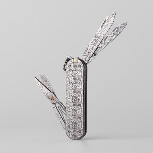 Multi Tool EDC – New Play 58 Swiss Army Knife | BlueTongue Damascus Folding Knife