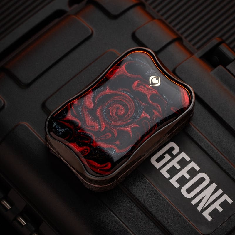 EDC Slider – Peacock Aura Sand | Stainless Steel Titanium Zirconium Sand Push Slider