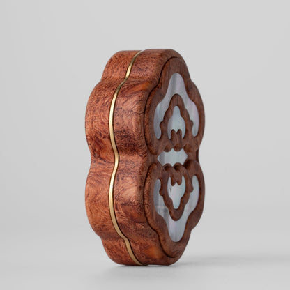 Fidget Slider – RUMU Yun Xi | Mother of Pearl Silver Foil Wood EDC Push Slider