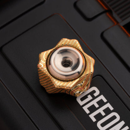 Fidget Slider EDC – SAO EDC Sakura Cake | PEI Zirconium Zircuti Mokume Superconductor Push Slider