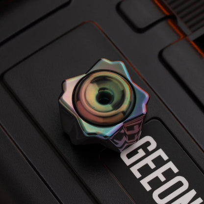 Fidget Slider EDC – SAO EDC Sakura Cake | PEI Zirconium Zircuti Mokume Superconductor Push Slider
