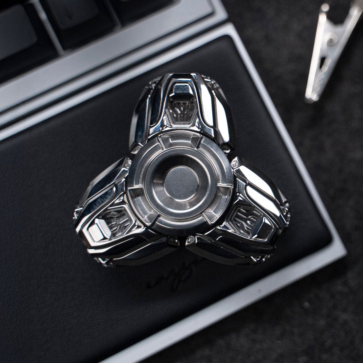 EDC Spinner – Tier-I Jing Xian Open Armor | Titanium Zirconium Precision Gyro Fidget Spinner