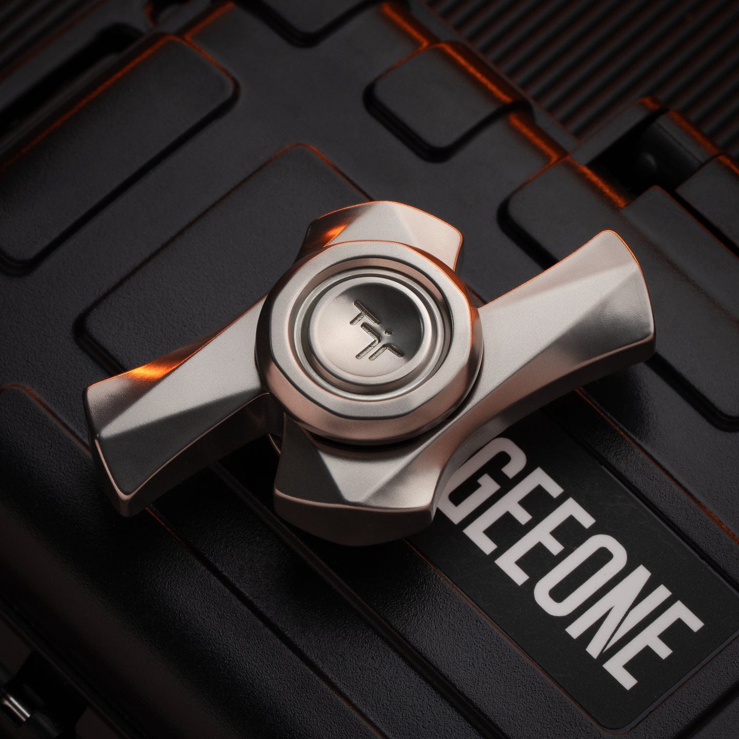 Fidget Spinner – TJR Thunder | Titanium Porcelain Washed Blasted Blue EDC Spinner