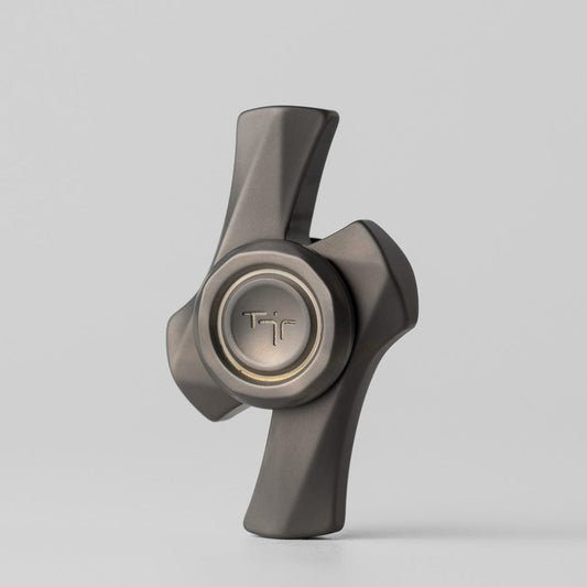 Fidget Spinner – TJR Thunder | Titanium Porcelain Washed Blasted Blue EDC Spinner