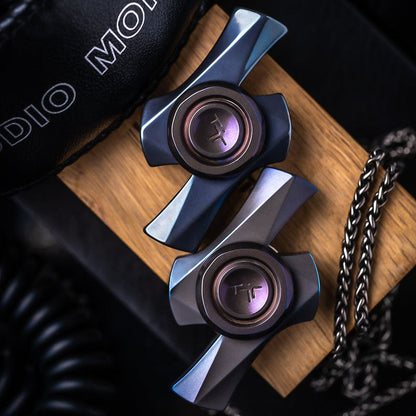 Fidget Spinner – TJR Thunder | Titanium Porcelain Washed Blasted Blue EDC Spinner