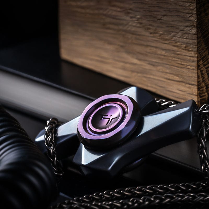 Fidget Spinner – TJR Thunder | Titanium Porcelain Washed Blasted Blue EDC Spinner