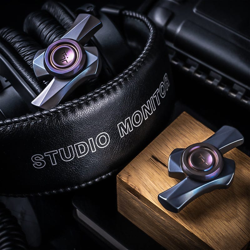 Fidget Spinner – TJR Thunder | Titanium Porcelain Washed Blasted Blue EDC Spinner