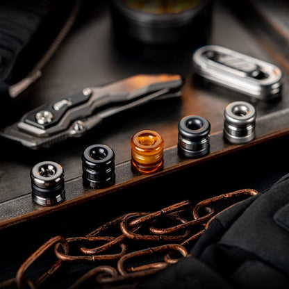 EDC Bead – WANWU Drums Lanyard Bead | Stainless Steel Titanium Zirconium PEI Paracord Bead