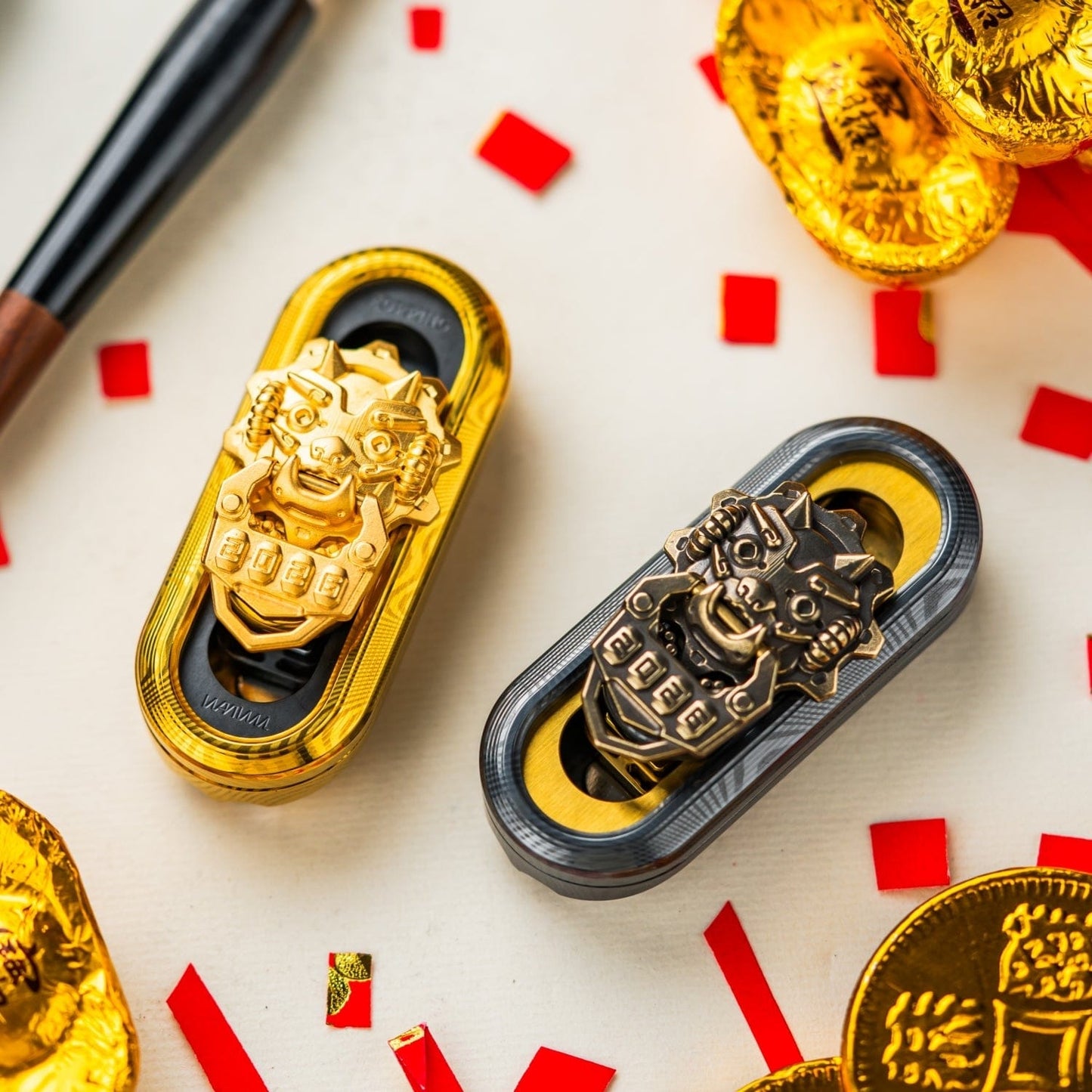 Push Slider – WANWU Popping Cyber Jiaotu | Dama Steel EDC Fidget Slider