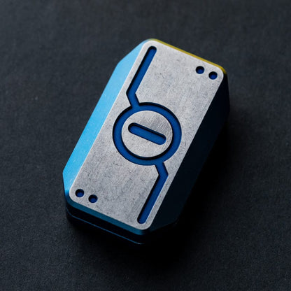 Fidget Slider EDC – WANWU Subspace | Titanium Zirconium Stainless Steel Ice Crystal Push Slider