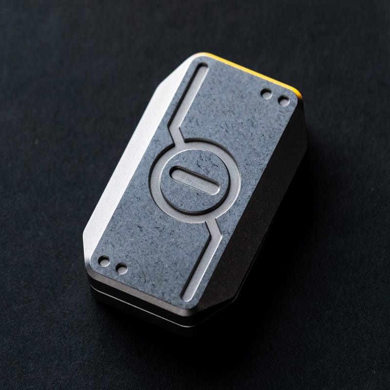 Fidget Slider EDC – WANWU Subspace | Titanium Zirconium Stainless Steel Ice Crystal Push Slider