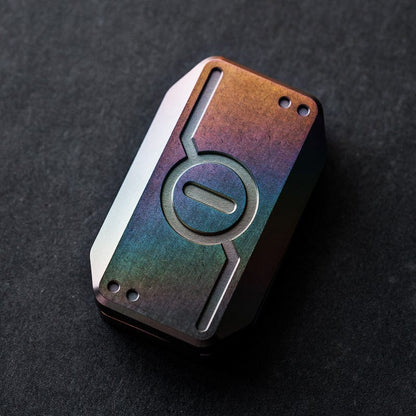 Fidget Slider EDC – WANWU Subspace | Titanium Zirconium Stainless Steel Ice Crystal Push Slider