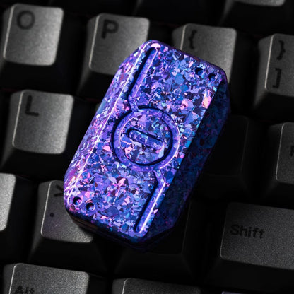 Fidget Slider EDC – WANWU Subspace | Titanium Zirconium Stainless Steel Ice Crystal Push Slider