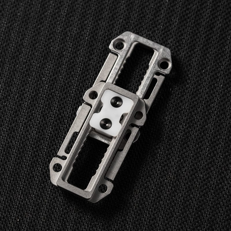 Fidget Slider EDC – WANWU Subspace | Titanium Zirconium Stainless Steel Ice Crystal Push Slider