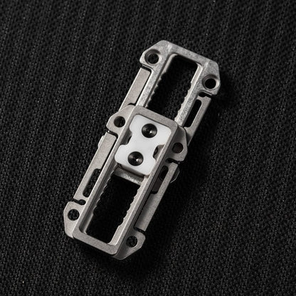 Fidget Slider EDC – WANWU Subspace | Titanium Zirconium Stainless Steel Ice Crystal Push Slider