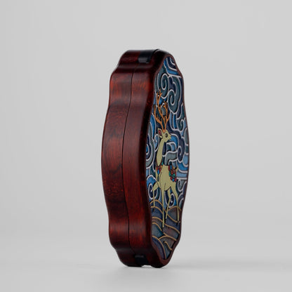 Mechanical Slider – Wood Flower | Rosewood Bloodwood Sandalwood Fidget EDC