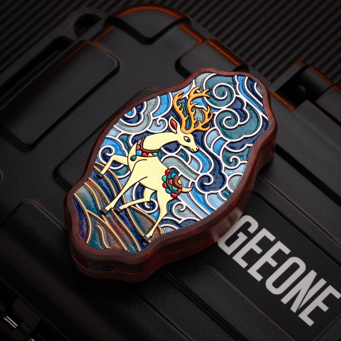Mechanical Slider – Wood Flower | Rosewood Bloodwood Sandalwood Fidget EDC